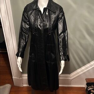 Vintage 1970’s Long leather Coat